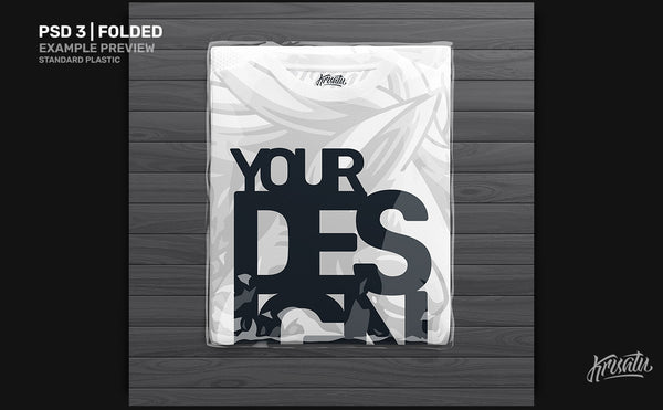 Preview of PSD 3, option 2 (folded t-shirt inside standard plastic)