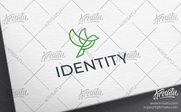 Abstract Geometric Bird Logo