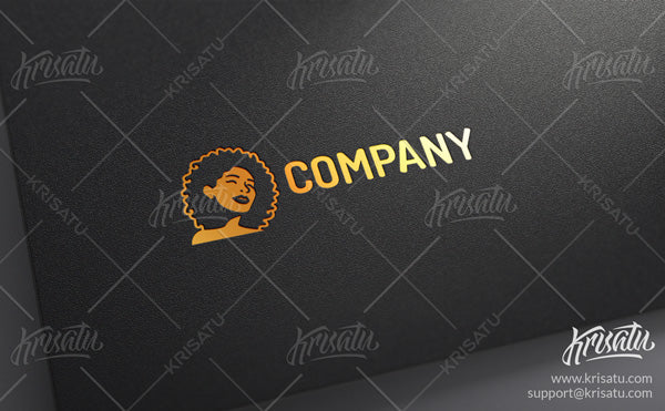 Afro Woman Hair Logo