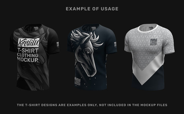 Front side t-shirt mockup, print preview