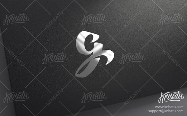 CG or GC Logo, BW