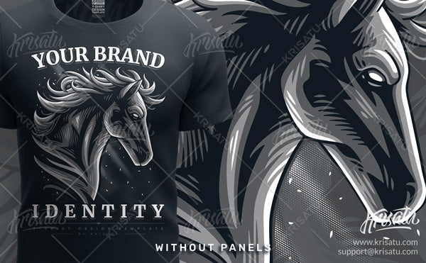 Horse T-Shirt Design Template