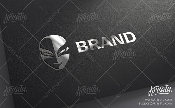 Kabuki Mask Logo, BW version