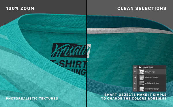 Front left t shirt mockup, zoom preview