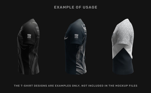 Left side t shirt mockup, print result preview