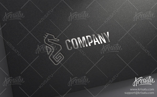 Seahorse Logo Design, BW