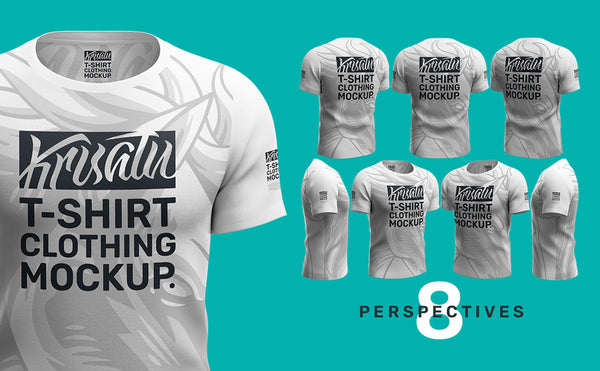 Blank white PSD t-shirt mockup