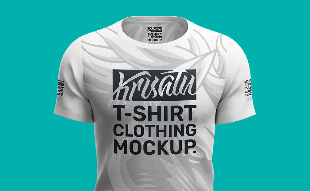Front, 3D T-shirt Mockup Template