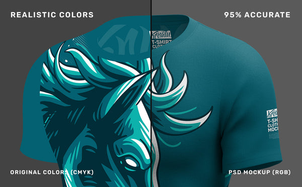 Front right tshirt mockup template, realistic color
