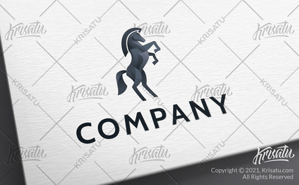 Standing horse logo design
